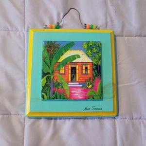 Nena Sanchez Fine Art Signed Tile Curacao 7x7